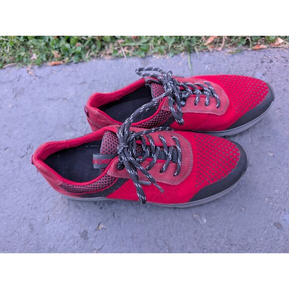 Ara Women's Taryn Lace Up Gore Tex Sneakers Sz 9 Red Fusion Four - Picture 2 of 9